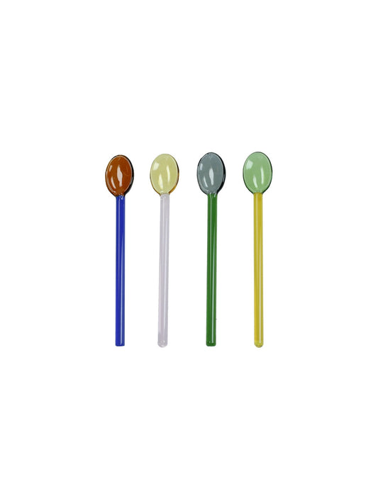 CUCCHIAINO RAINBOW COLORI ASSORTITI SET 4 PZ VETRO