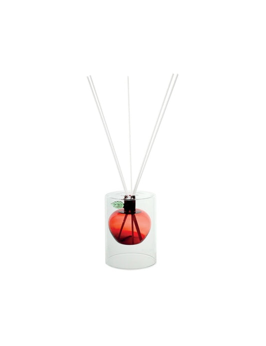 BRANDANI DIFFUSORE DI FRAGRANZA MELA ROSSO VETRO C/BASTONCINI FIBER WOOD