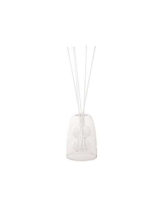 DIFFUSORE DI FRAGANZA MINI BUBBLE TRASPARENTE VETRO C/BASTONCINI FIBER WOOD