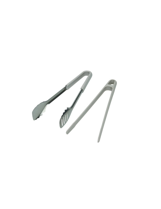 DOPPIA PINZA ALIMENTARE A INCASTRO TORTORA INOX/NYLON/PP