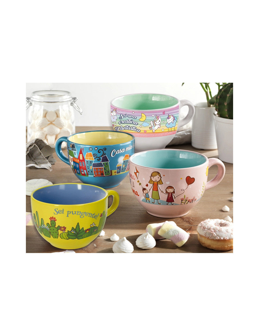 JUMBO TAZZA CACTUS STONEWARE