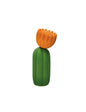 BRANDANI LAMPADA CACTUS VERDE C/FIORE ARANCIO PORCELLANA