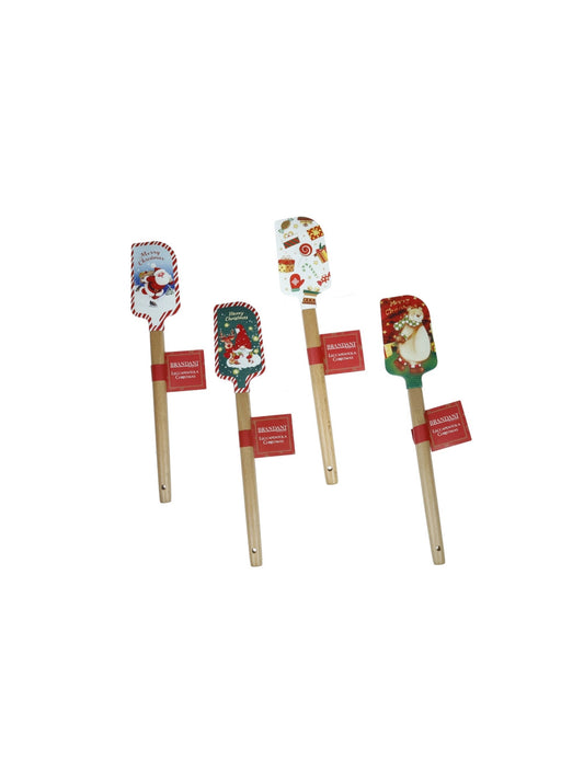 LECCAPENTOLA CHRISTMAS DECORI E COLORI ASSORTITI SILICONE/LEGNO BRANDANI