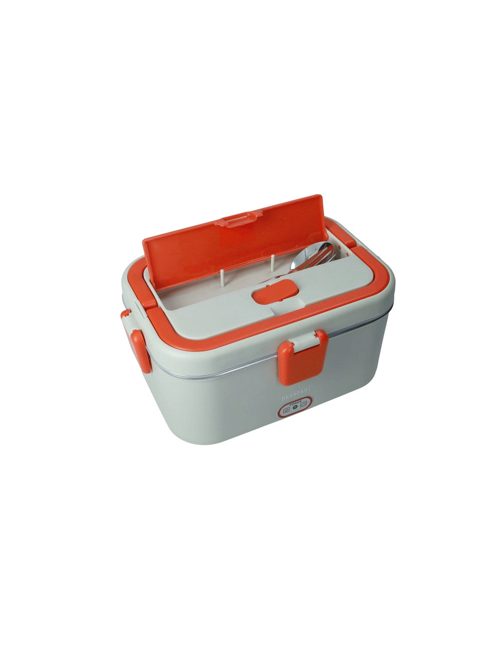 LUNCH BOX TERMICA GRIGIA/ROSSA /POSATE E BORSA CONTENITORE INOX/PP - BRANDANI
