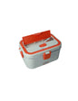 LUNCH BOX TERMICA GRIGIA/ROSSA /POSATE E BORSA CONTENITORE INOX/PP - BRANDANI
