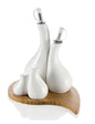 MENAGE COCCIA SET 4 PZ PORCELLANA C/SUPPORTO ВАМВОО BRANDANI