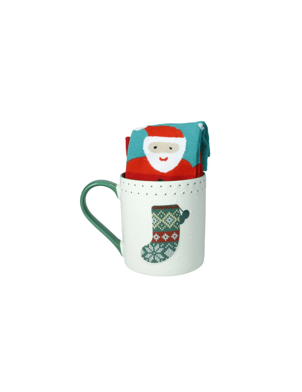 MUG CALZA NEW BONE CHINA CON CALZINI COTONE BRANDANI