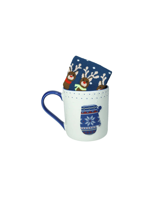 MUG GUANTO NEW BONE CHINA CON CALZINI COTONE BRANDANI