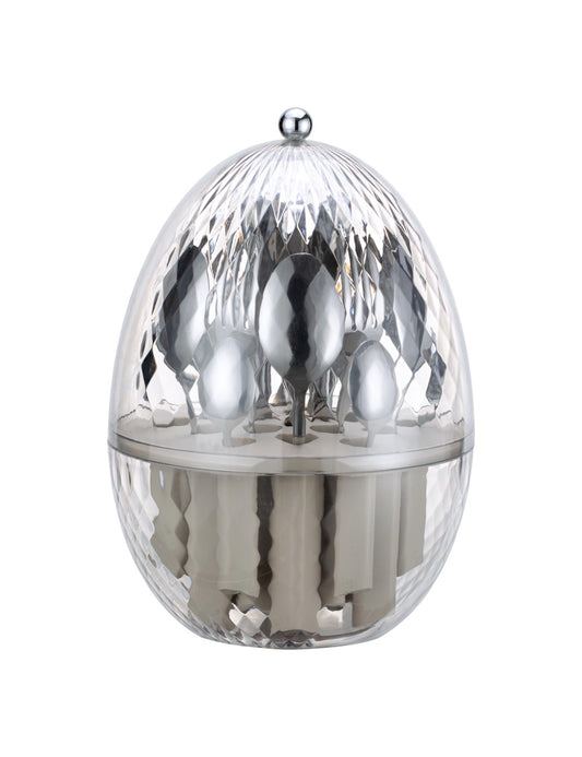 OVETTO GIREVOLE CON 24 POSATE INOX