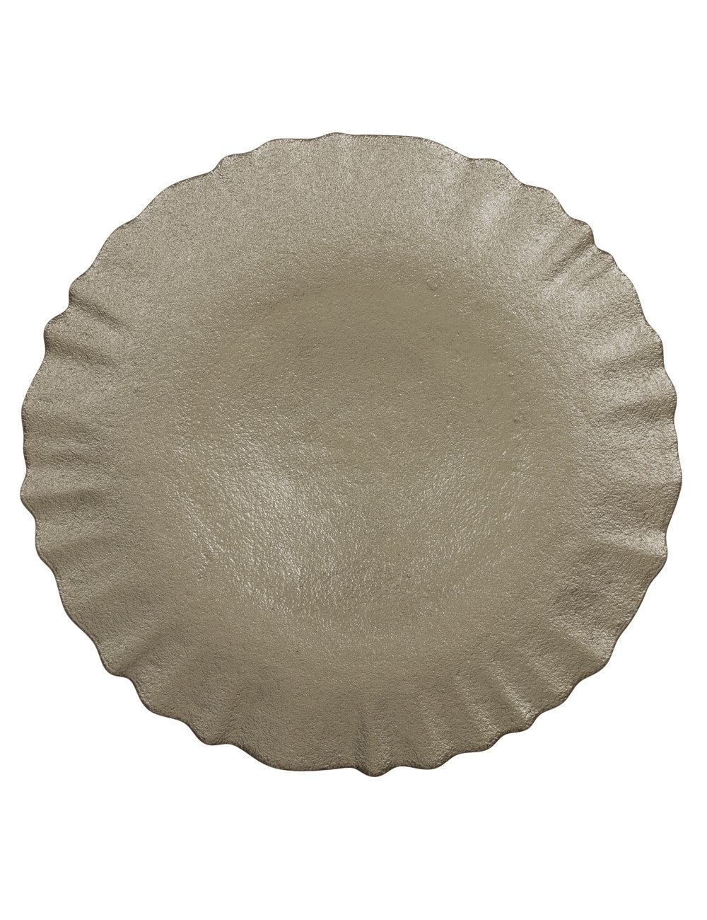 PIATTO LUREX CHAMPAGNE VETRO