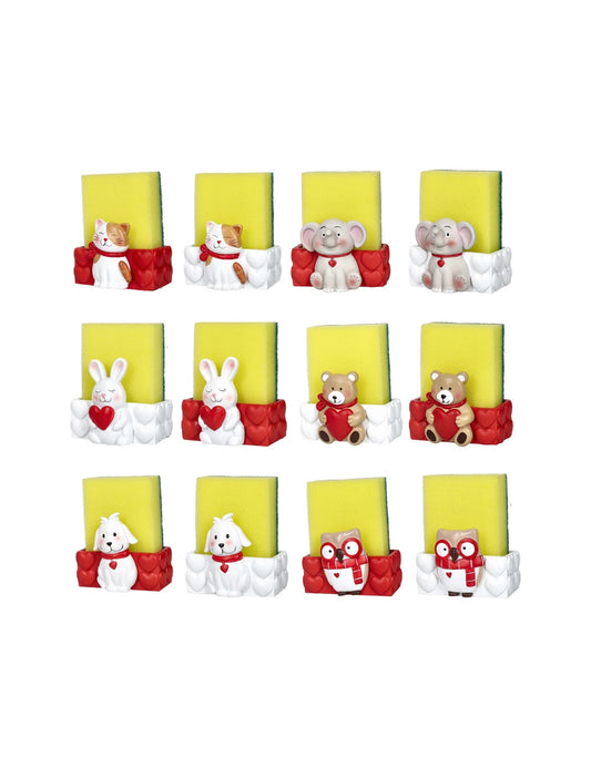 PORTASPUGNA ANIMALI SOGGETTI E COLORI ASSORTITI POLIRESINA - BRANDANI