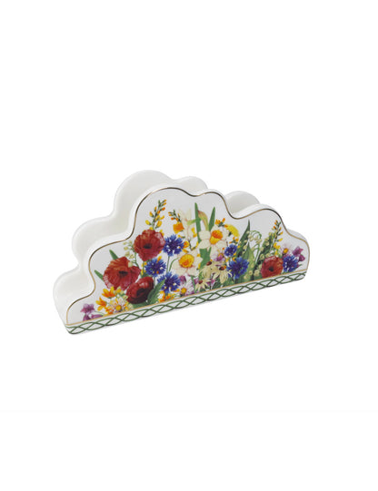 PORTATOVAGLIOLI FIORI DI CAMPO PORCELLANA