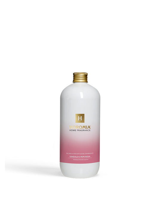HOROMIA Ricarica per Diffusore a Bastoncini Sandalo e pepe rosa 500ml