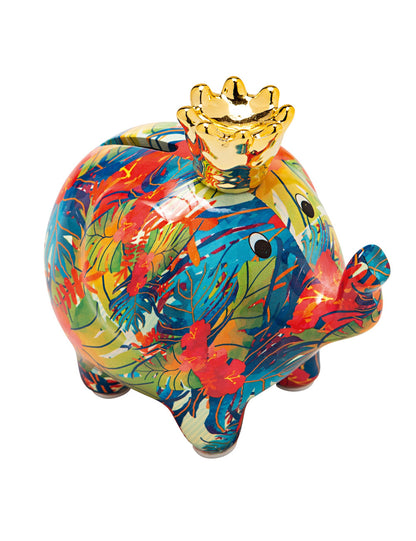 SALVADANAIO ELEFANTE DECORI ASSORTITI DOLOMITE
