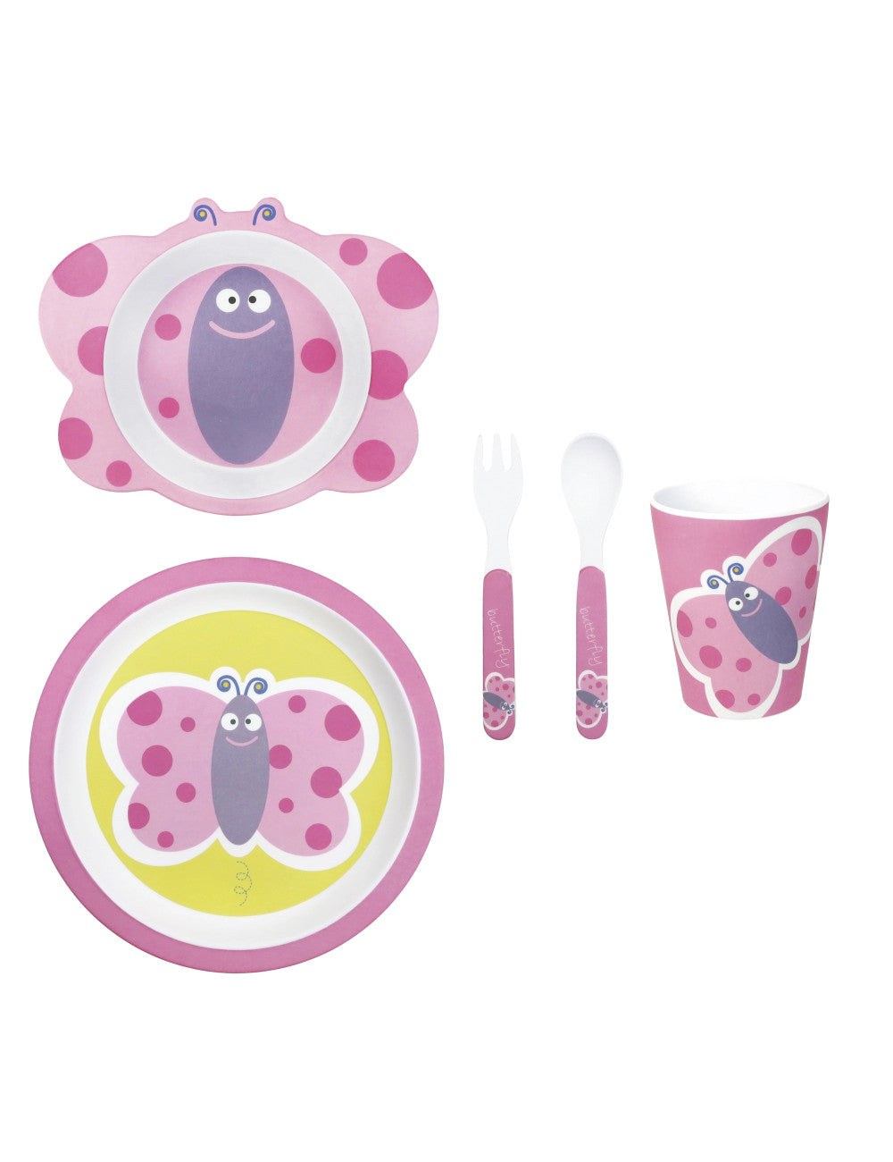 SET BABY 5 PEZZI FARFALLA MELANINA