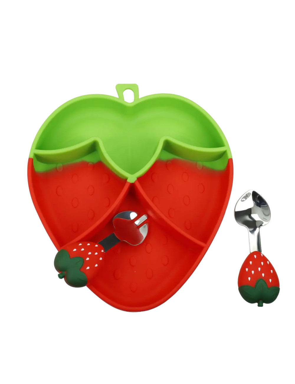 SET PAPPA FRAGOLE CON FORCHETTINA E CUCCHIAIO