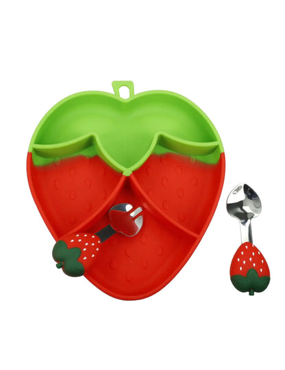SET PAPPA FRAGOLE CON FORCHETTINA E CUCCHIAIO