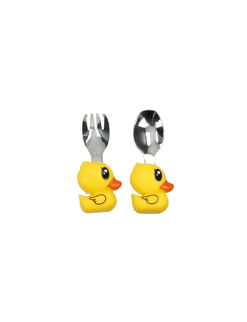 SET PAPPA PAPEROTTO CON FORCHETTINA E CUCCHIAIO