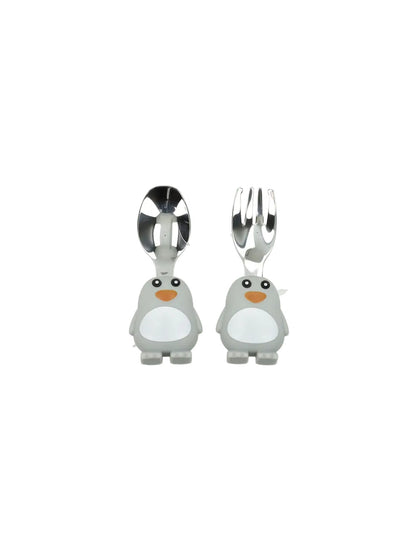 SET PAPPA PINGUINO CON FORCHETTINA E CUCCHIAIO