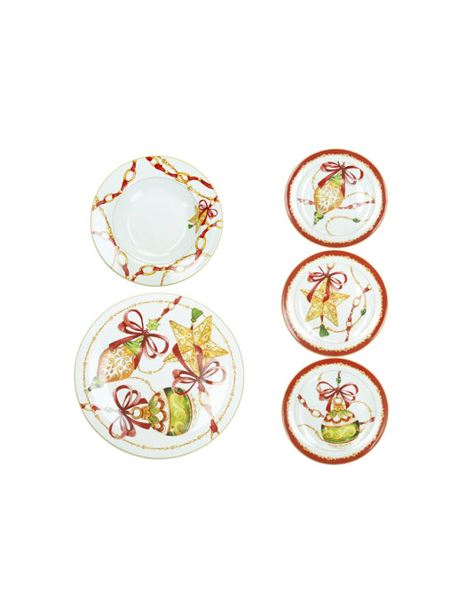 TAVOLA 18 PZ GIOCO DI LUCI PORCELLANA BRANDANI