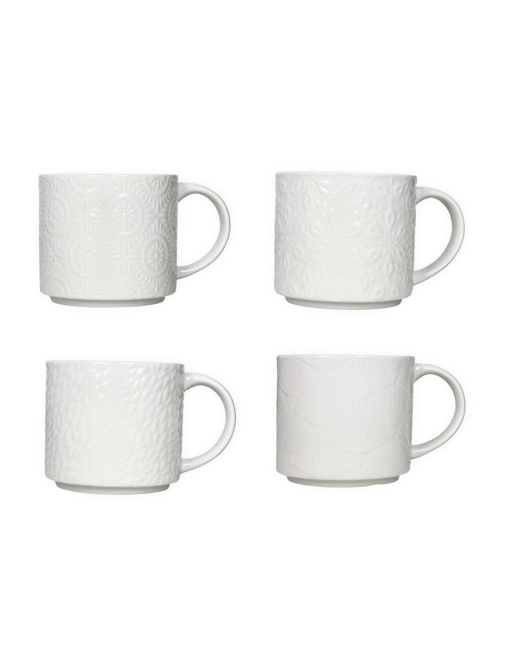 TAZZA 4 DECORI BIANCA NEW BONE CHINA 460ml BRANDANI