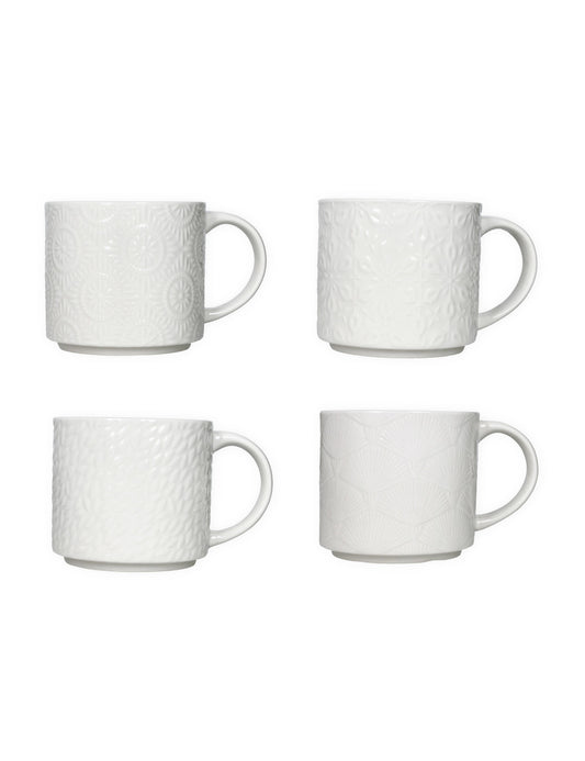 TAZZA 4 DECORI BIANCA NEW BONE CHINA 460ml BRANDANI