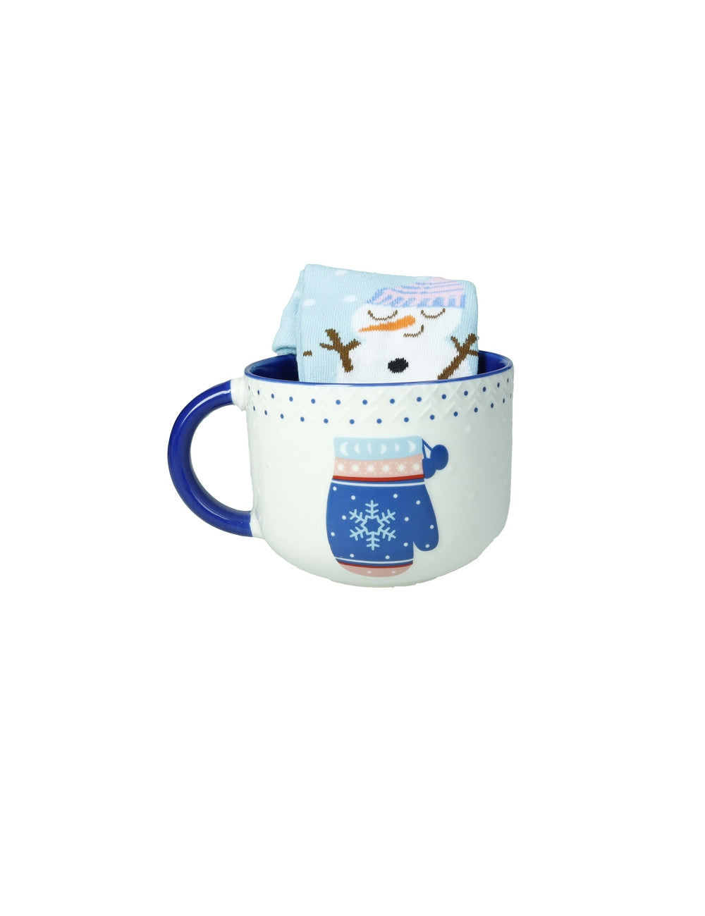 TAZZA COLAZIONE GUANTO NEW BONE CHINA CON CALZINI COTONE BRANDANI