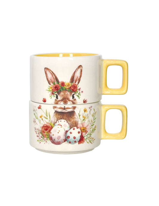 TAZZA IMPILABILE SWEET BUNNY GIALLO SET 2 PZ DOLOMITE - BRANDANI