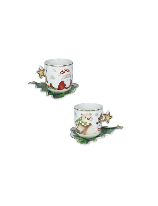 TAZZA RACCONTI SET 2 PZ NEW BONE CHINA BRANDANI