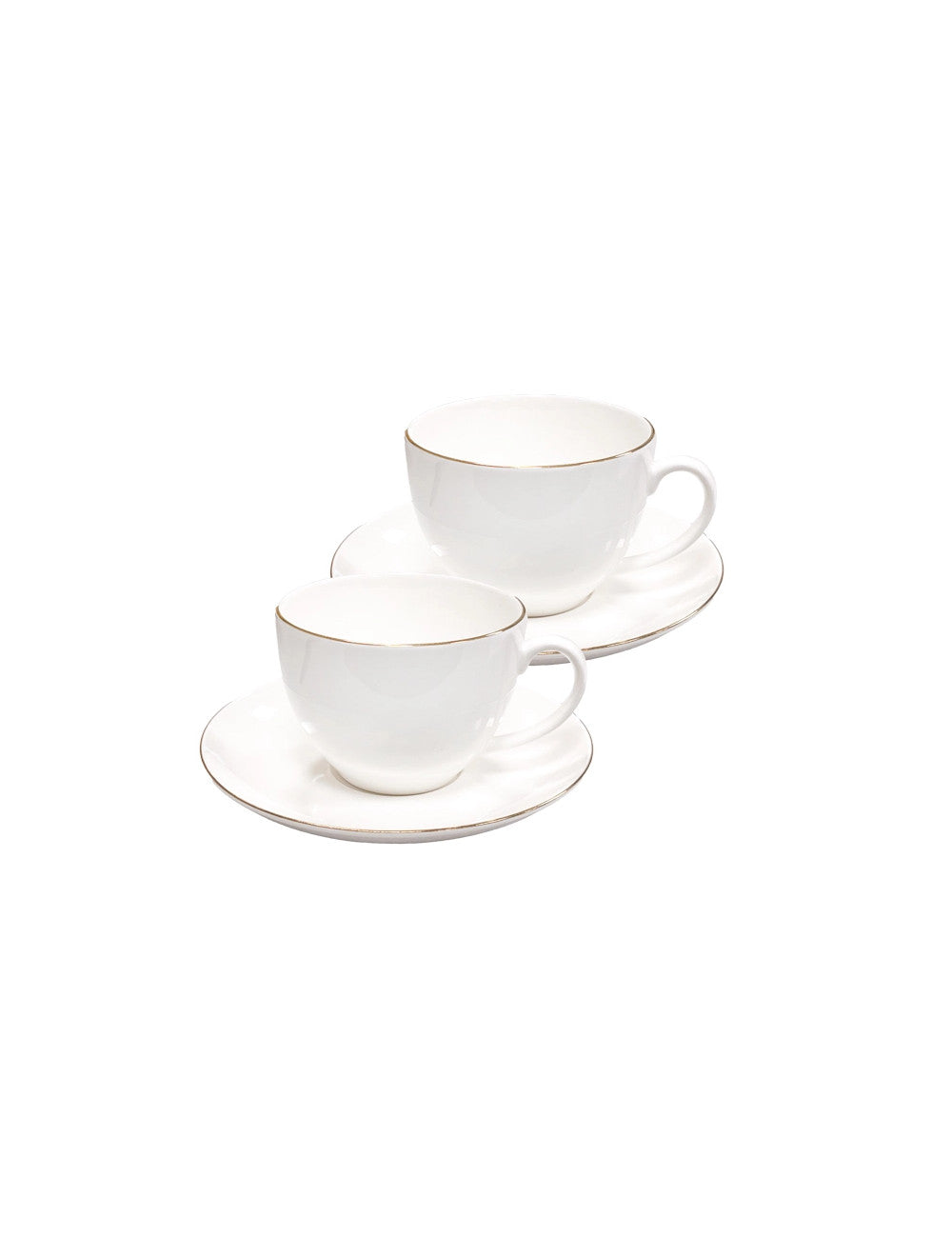 TAZZA THE' FILORO SET 2 PZ NEW BONE CHINA - BRANDANI