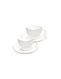 TAZZA THE' FILORO SET 2 PZ NEW BONE CHINA - BRANDANI