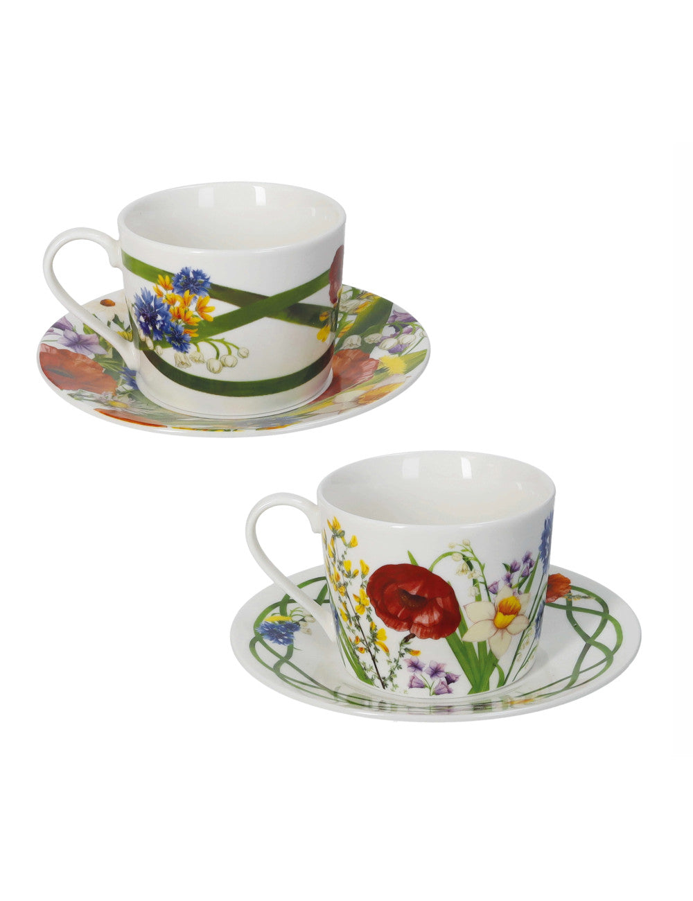 TAZZA THE FIORI DI CAMPO SET 2 PEZZI NEW BONE CHINA