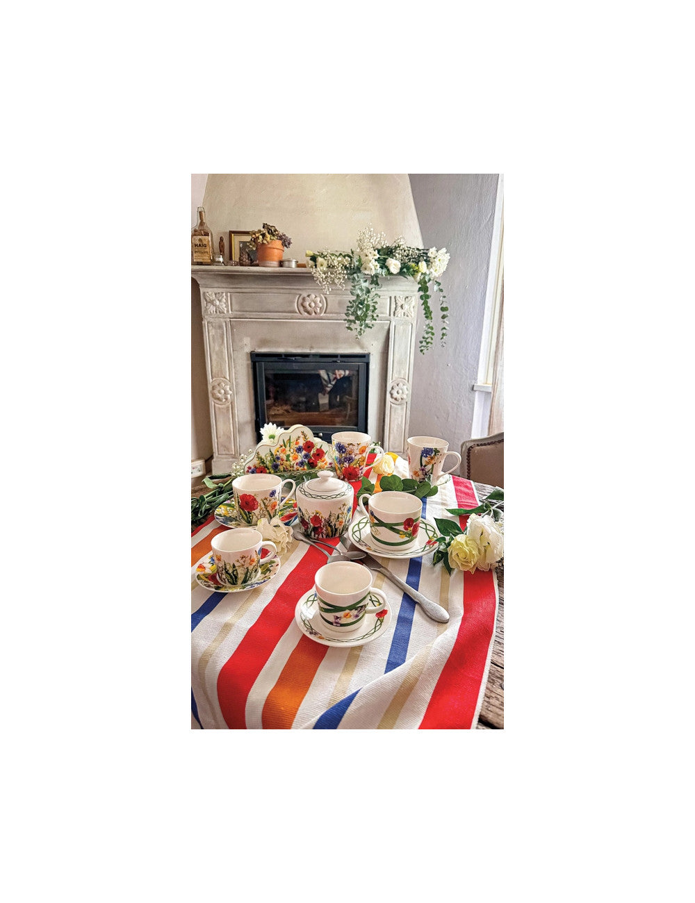 TAZZA THE FIORI DI CAMPO SET 2 PEZZI NEW BONE CHINA