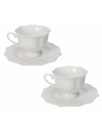 TAZZA THE QUEEN SET 2 PZ NEW BONE CHINA - BRANDANI