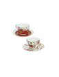 TAZZA THE' GIOCO DI LUCI SET 2 PZ NEW BONE CHINA BRANDANI