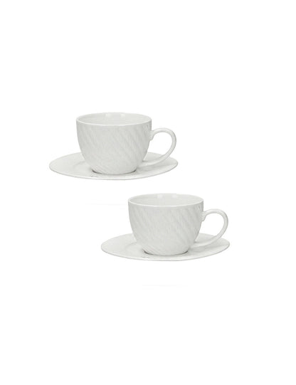 TAZZINA CAFFE OPTICAL SET 2 PZ NEW BONE CHINA - BRANDANI