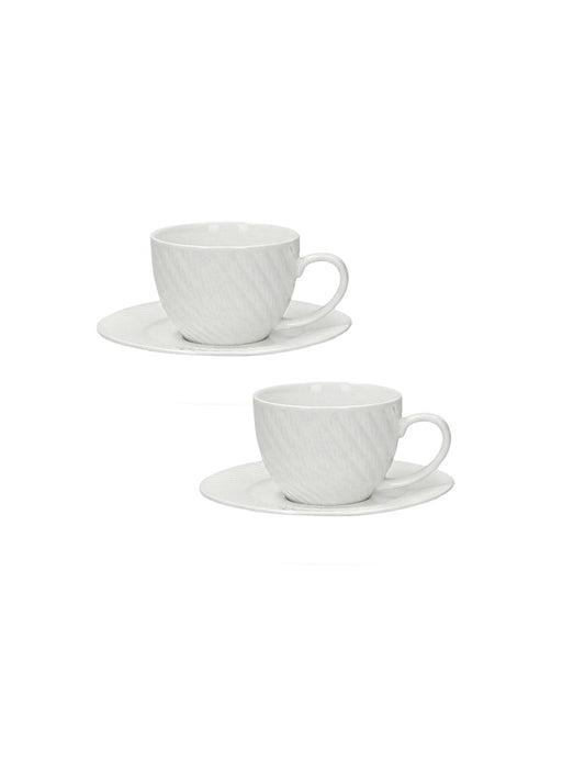TAZZINA CAFFE OPTICAL SET 2 PZ NEW BONE CHINA - BRANDANI