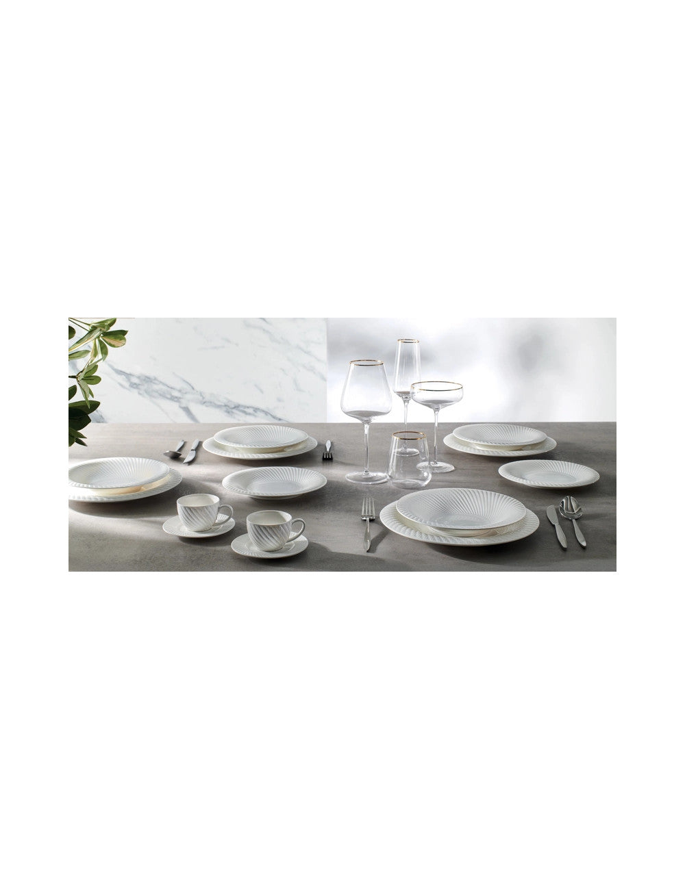 TAZZINA CAFFE OPTICAL SET 2 PZ NEW BONE CHINA - BRANDANI