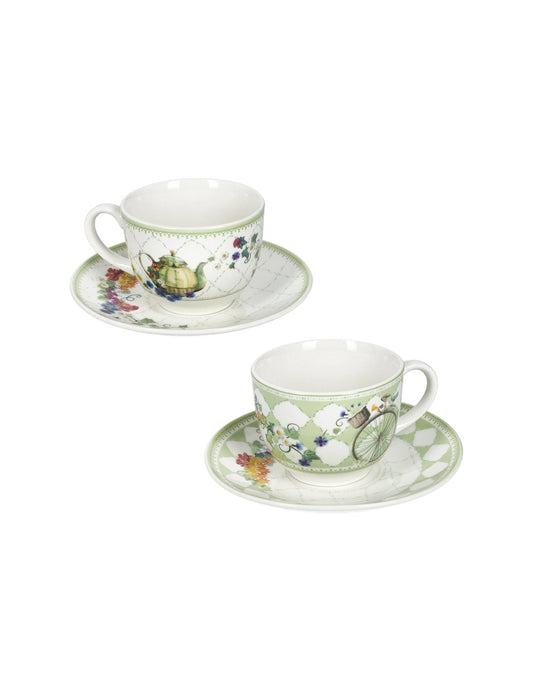 TAZZINA CAFFE' WONDERLAND SET 2 PZ  BONE CHINA - BRANDANI