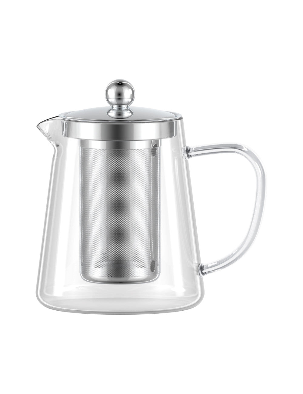 TISANIERA VETRO BOROSILICATO FILTRO INOX - BRANDANI