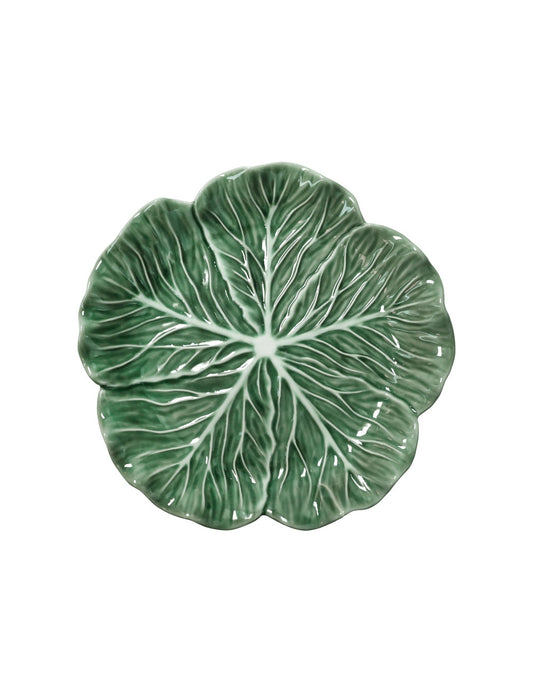 VASSOIO FOGLIA VEGAN VERDE PORCELLANA