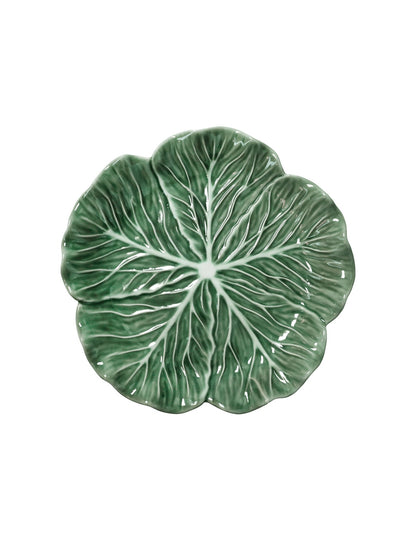 VASSOIO FOGLIA VEGAN VERDE PORCELLANA