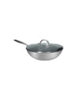 WOK CUORICINI INOX 3PLY/ALL/CER C/COPERCHIO VETRO BRANDANI